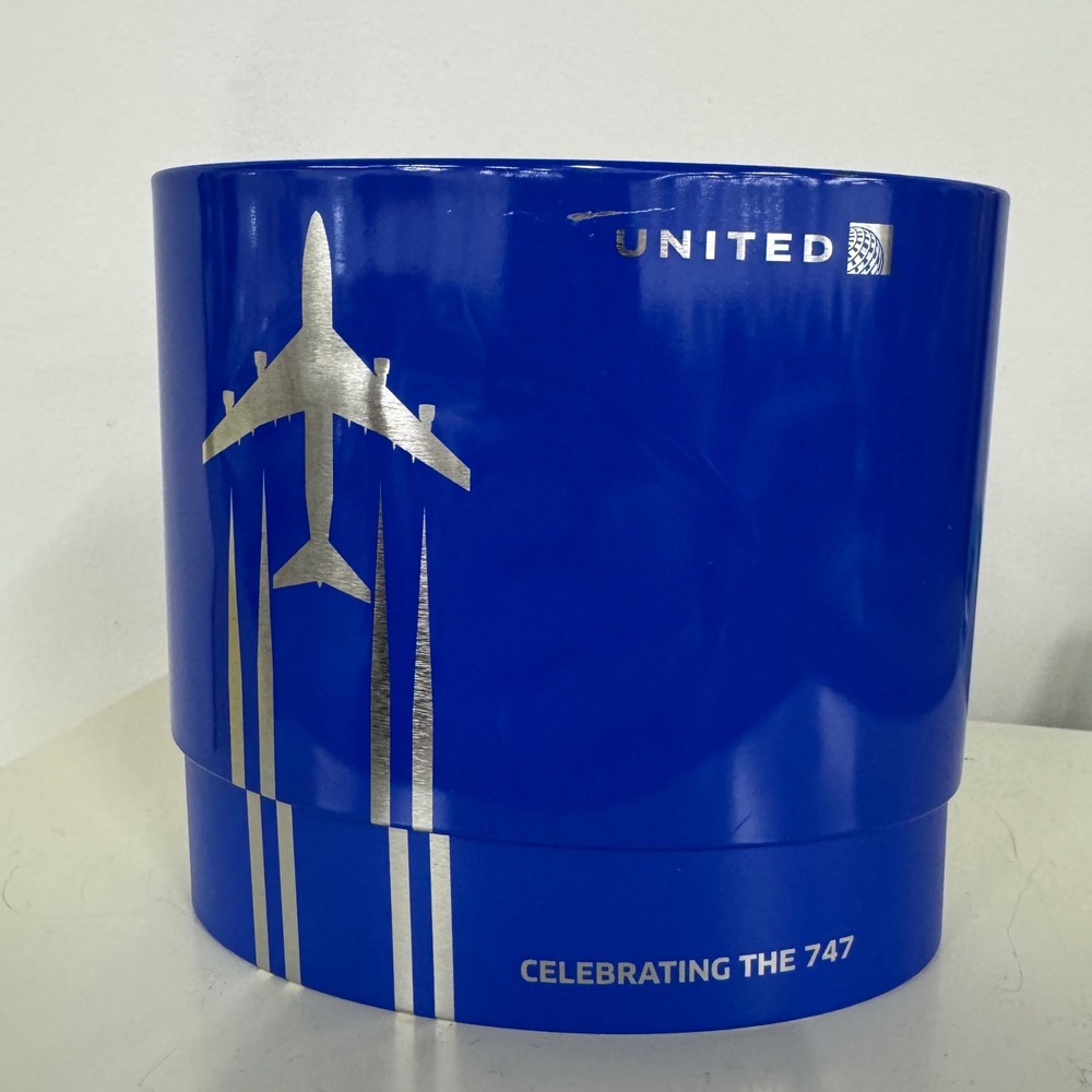 United Airlines First Class Amenity Kit Celebrating the 747 Blue Tin Cowshed